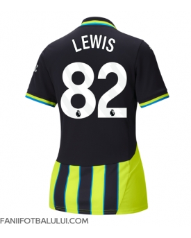 Manchester City Rico Lewis #82 Tricou Fotbal Replică 2024-25 Femei Deplasare